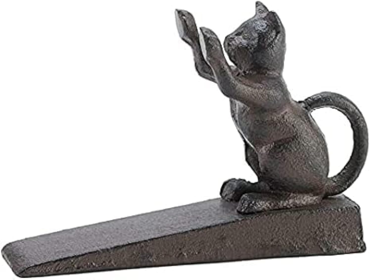 Door Stopper- 10015651-V1-Cast Iron Cat Scratching Door Stopper (Set of 1)