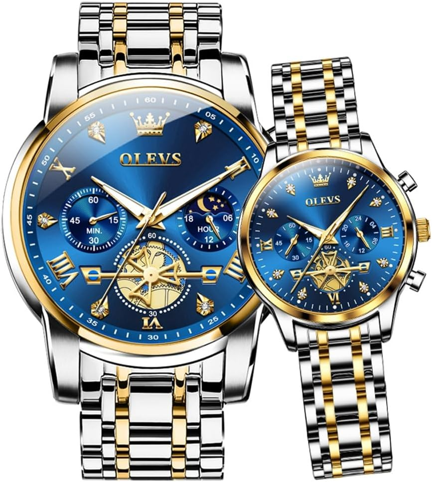 Couple Watch Valentines Couple Matching Watches His and Her Couple Set Wrist Watch Men and Women Lovers Wedding Romantic Gifts Set of 2