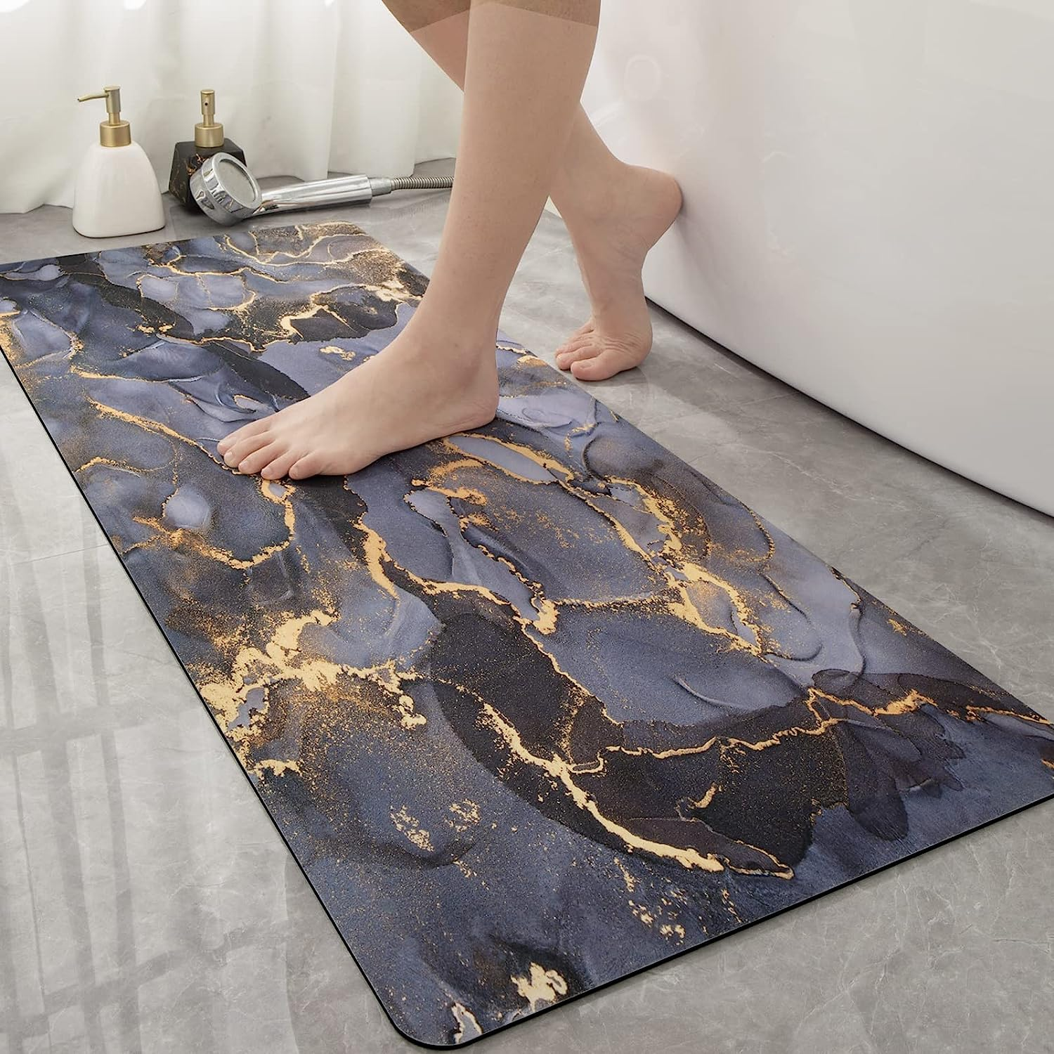 DEXI Bath Mat Rugs Bathroom Floor Mat Super Absorbent Ultra Thin Low Profile ... - Picture 11 of 17