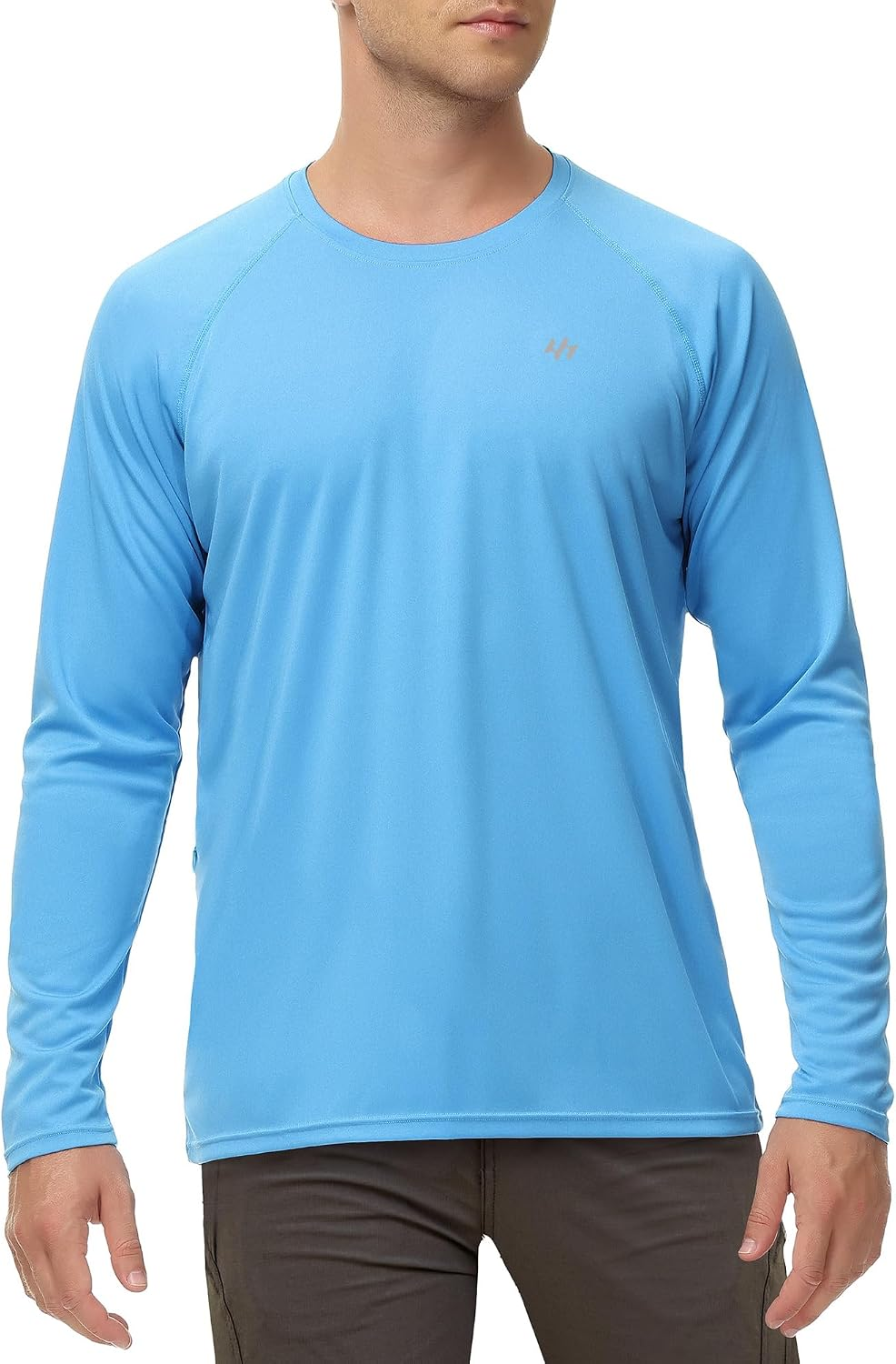 Rash Guard for Men Swim Shirt with Pocket Quick Dry UPF 50+ Long Sleeve Fishing Shirt for Men UV Sun Protection Beach Shirts
