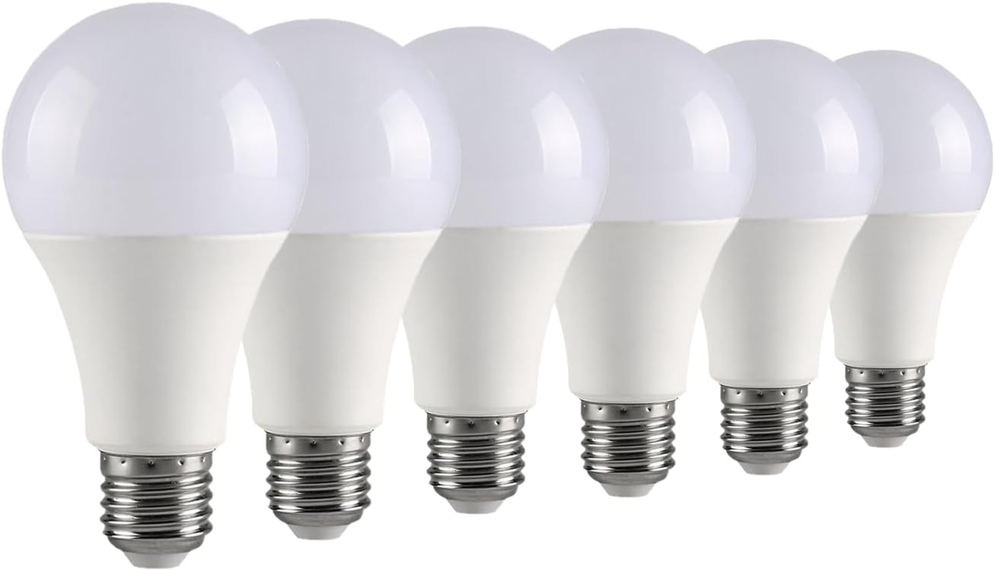 6-Pack 3 Way Bulb 50 100 150W Replacement LED Light Bulbs, Daylight 5000K,  