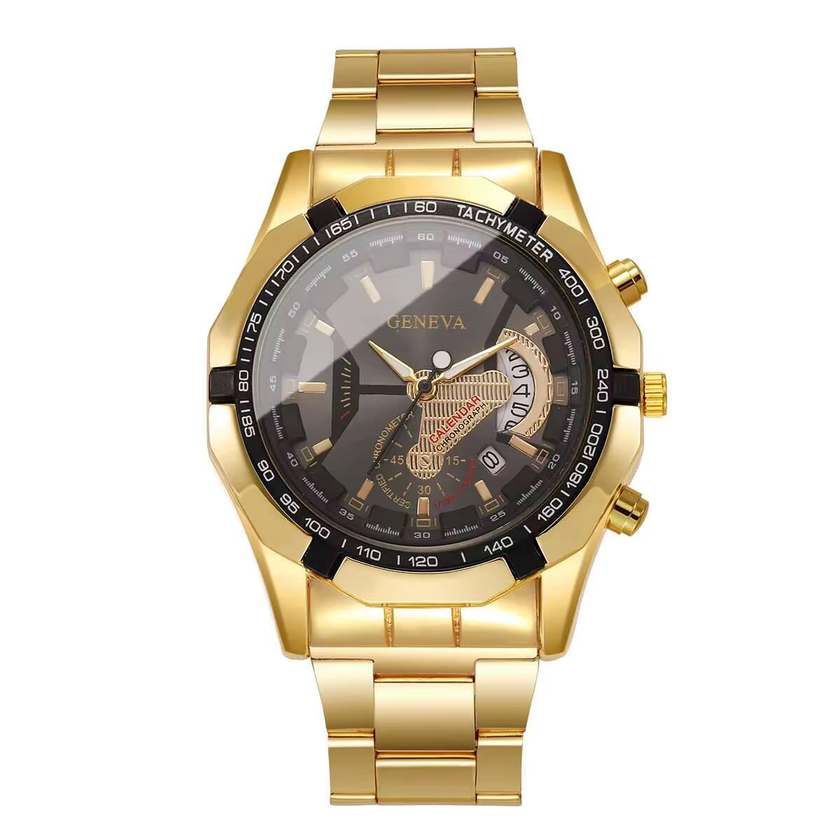 Luxury  Business Watches Fashion Large Dial Calendar Quartz Watch  （Without Box）