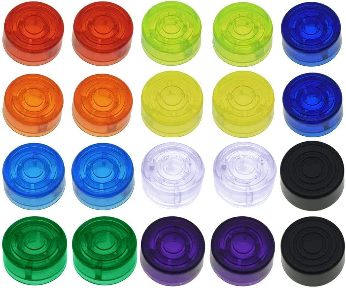 Guitar Effect Pedal Footswitch Toppers Foot Nail Cap Protection Cap for Guitar Effect Pedal Protection Cap Colorful 20Pcs/Set