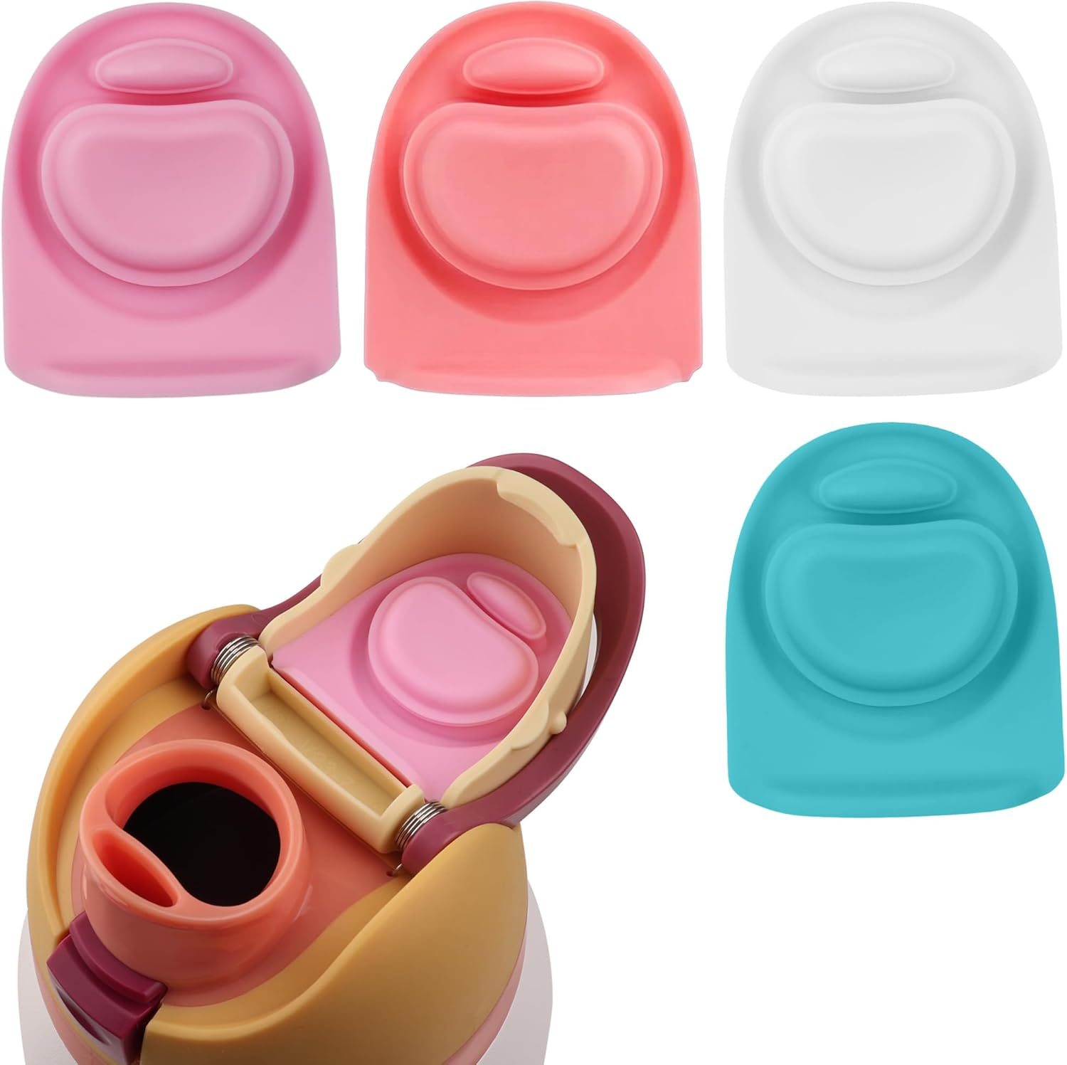 Rubber Seal Replacement Stopper,Silicone Cap Insert, Compatible with Owala Freesip Spout Lid-4 Pack Gasket Stopper Replacement Parts