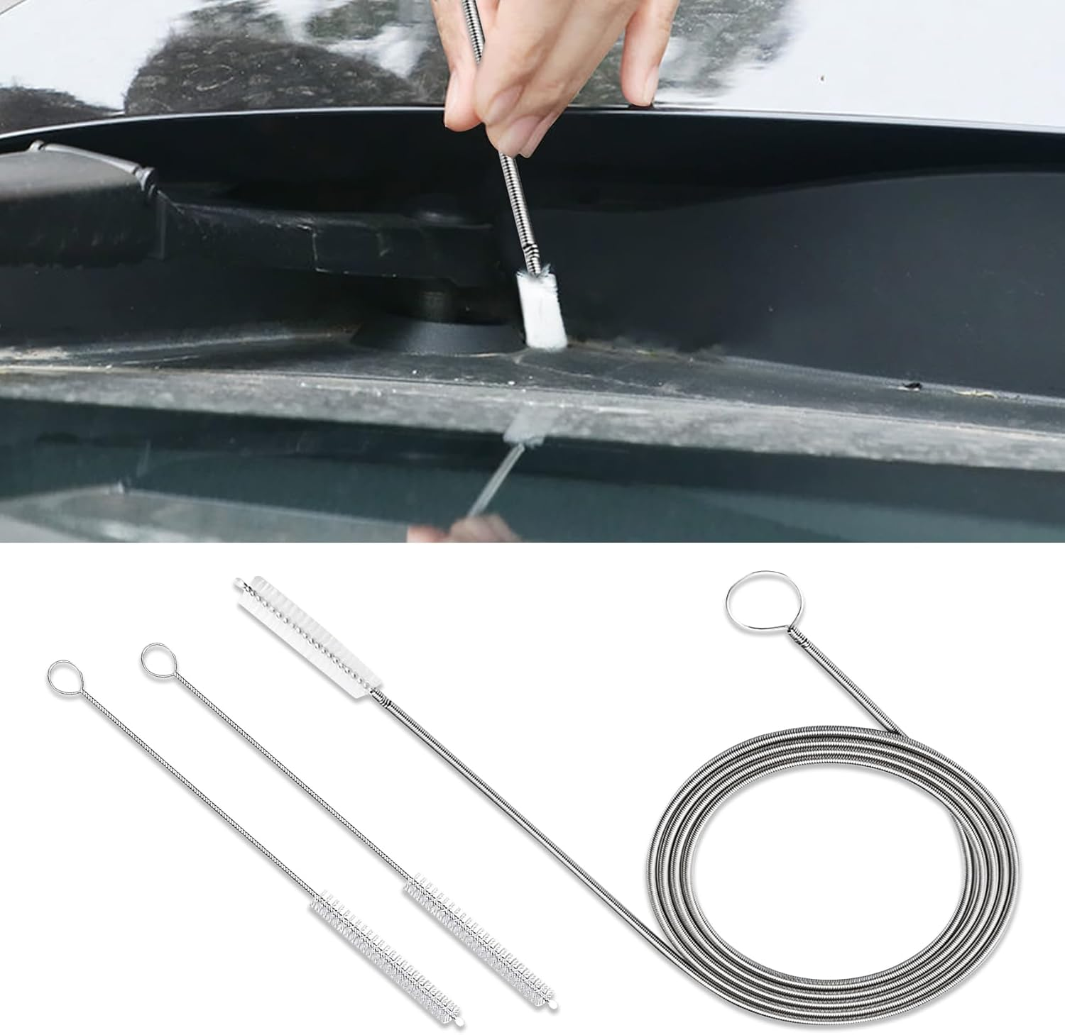 Auto Sunroof Drain Cleaning Tool, 61 Inch Flexible Long Pipe Cleaner
