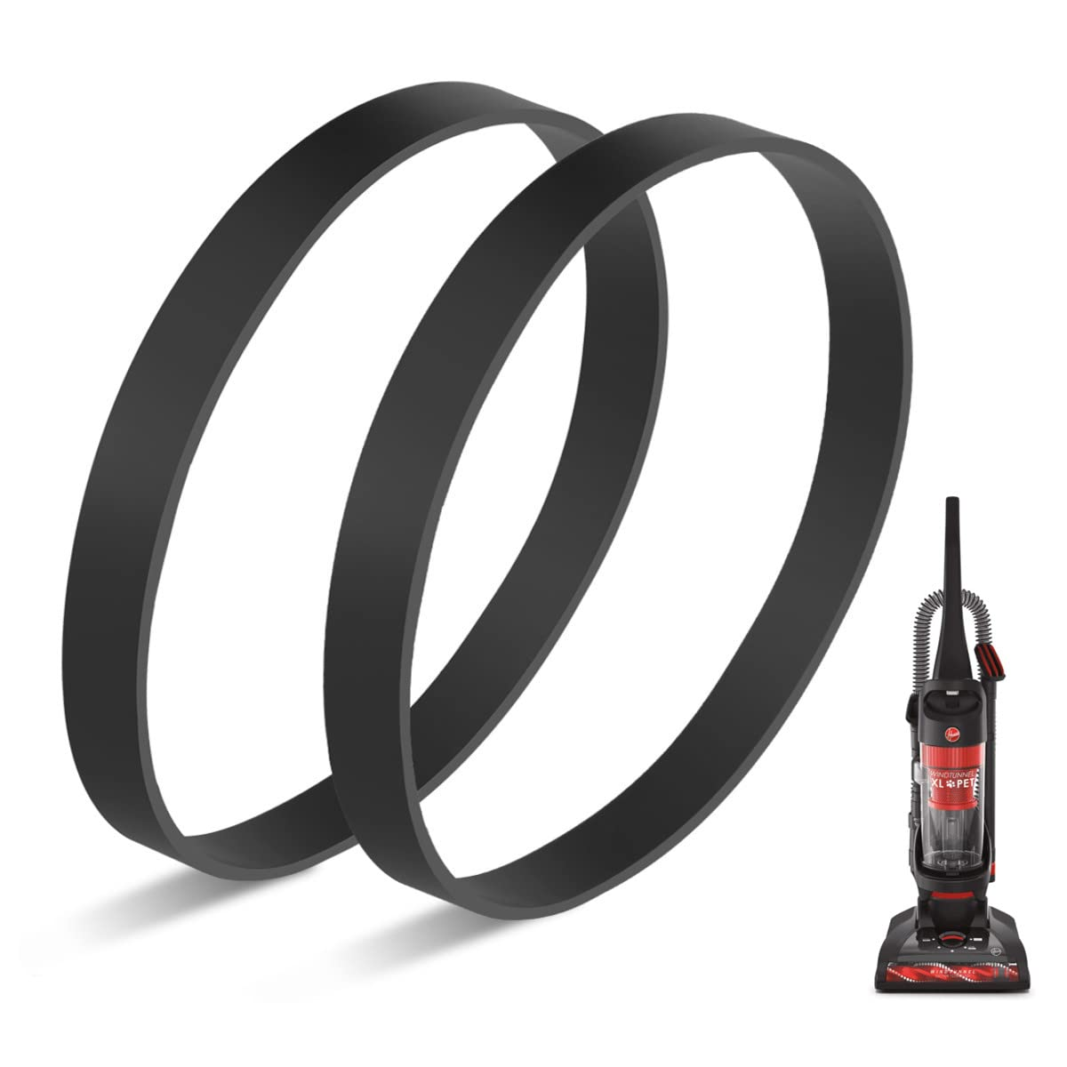 Replacement Belts for Hoover Windtunnel XL and Max Capacity Pet Upright Vacuum UH71105, UH71105DI, UH71107, UH71100, UH71120 (Pack of 2)