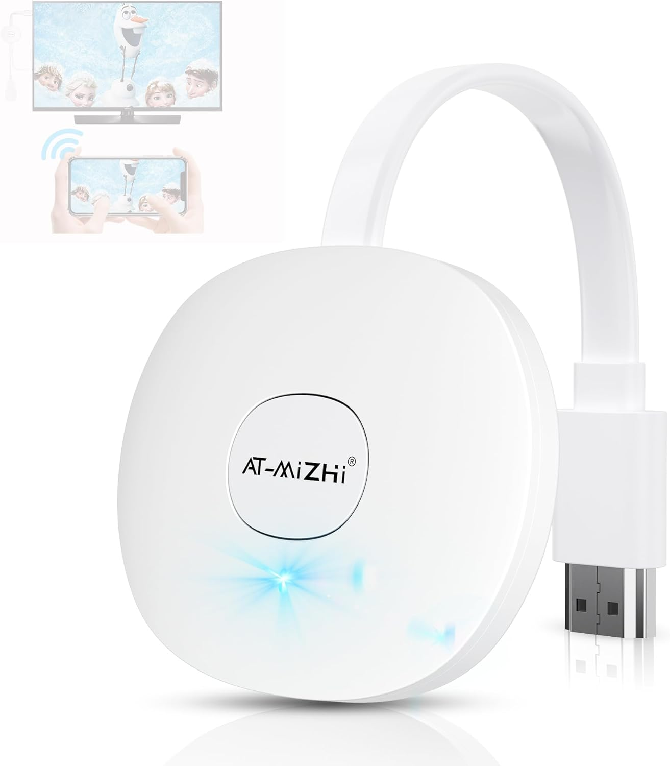 Wireless HDMI Display Dongle Adapter 4K 1080P - TV Screen Mirroring Casting from I-Phone/Pad/Laptop to Tv/Projector/Monitor, Support Miracast/Air Play/Dlna