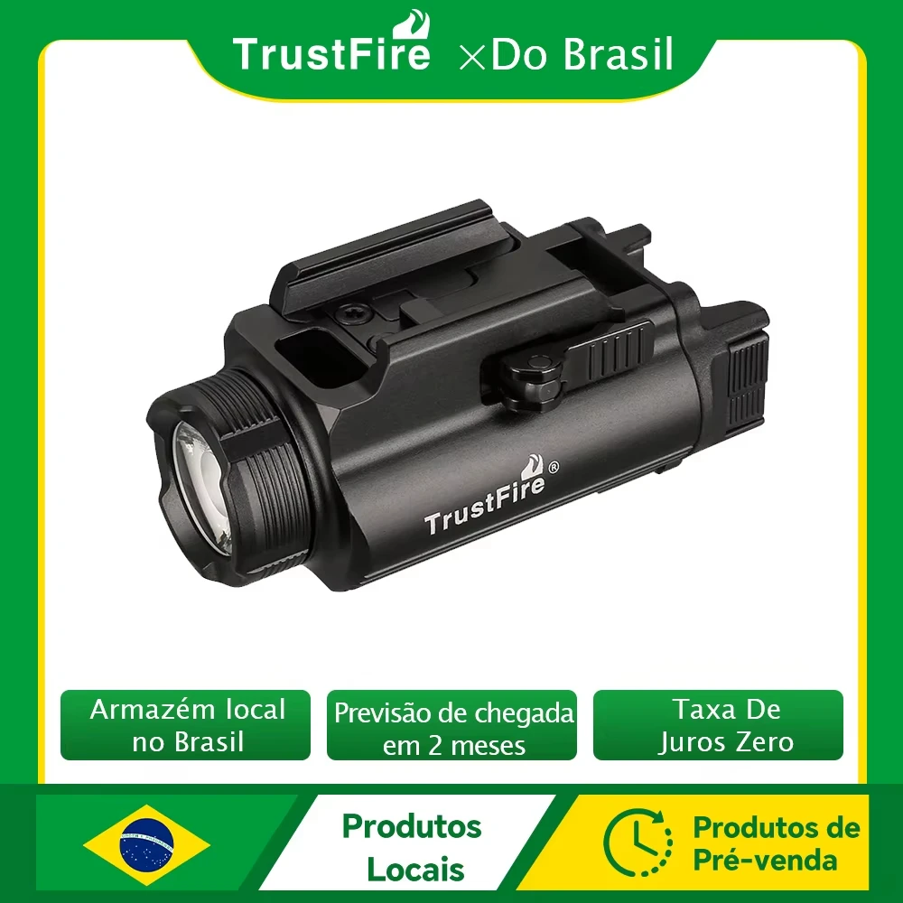 GM35 Tactical LED Flashlights Mini Pistol Lights 1350Lumens USB Rechargeable Quick Release Handgun 1913/GL Rail