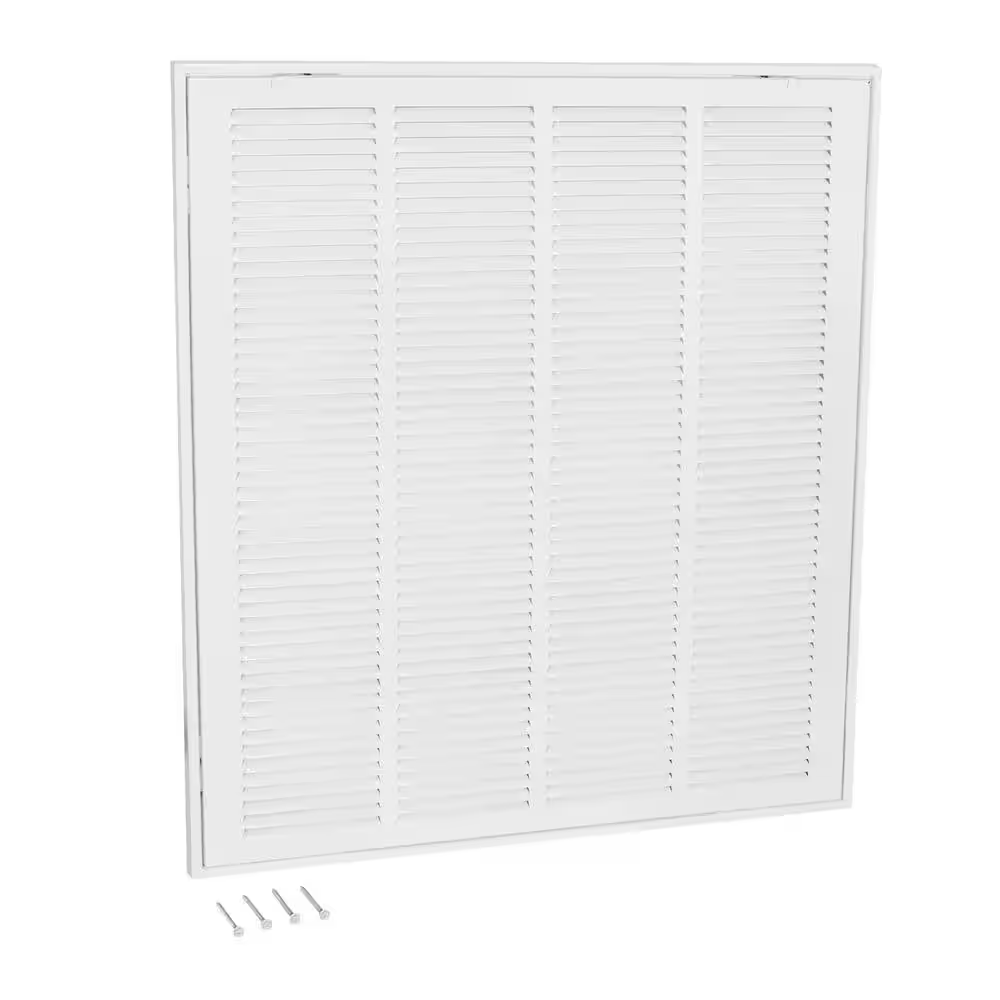 Return Air Filter Grille Steel Ventilation 20 x 25 in. Filtration System White