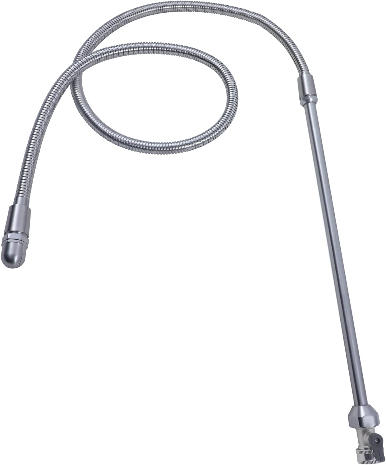 All Metal RV Flexible Swivel Stick with Shutoff Valve,Rv Flexible Black Tank Wand,Powerful Rotary Cleaning Capability for Cleaning Deposits,63 Inch