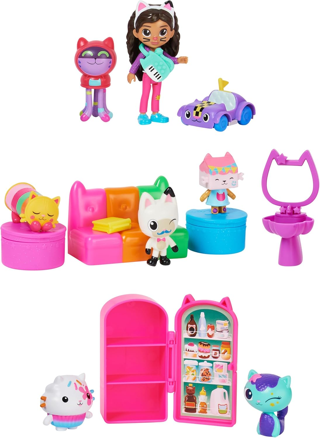 Gabby’S Dollhouse, Surprise Pack, (Amazon Exclusive) Toy Figures and Dollhouse Furniture, Kids Toys for Girls and Boys Ages 3 and Up