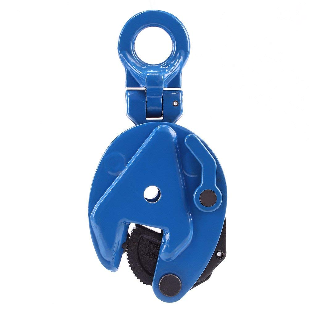 Vertical Plate Clamp, 4400Lbs Steel Plate Lifting Clamp,2T，Jaw Opening up to 0.6 Inch, for Lifting and Transporting