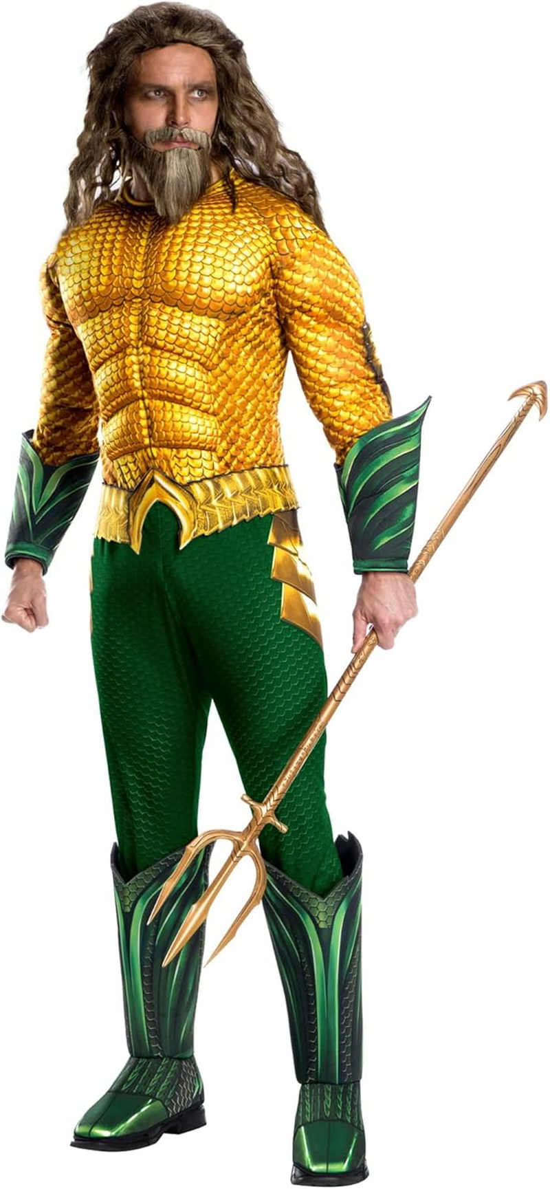 Rubie's mens Aquaman Movie Adult Deluxe Aquaman Deluxe Costume - Picture 2 of 14