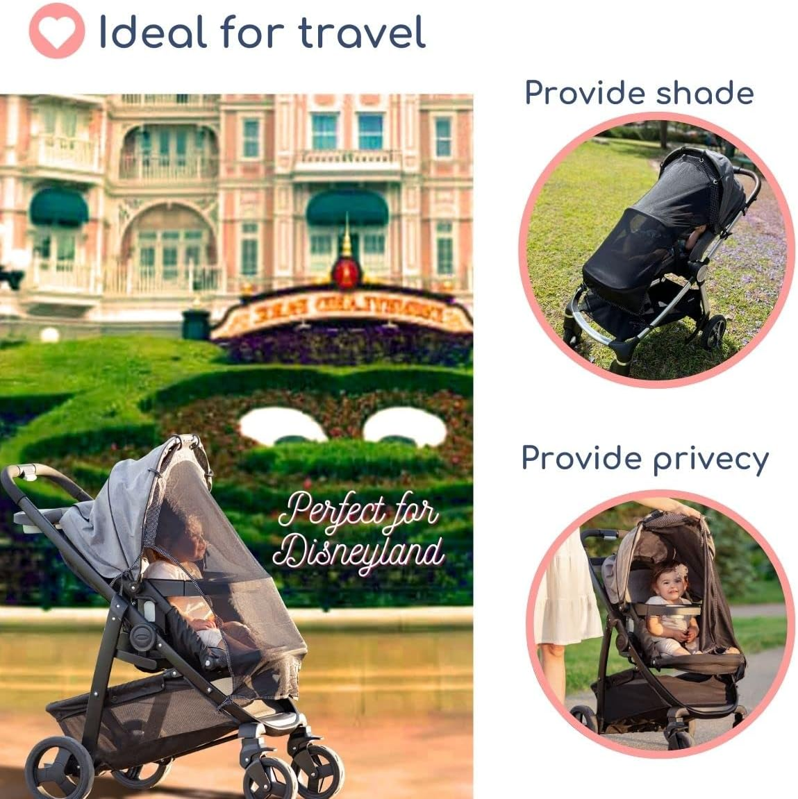 Sun Shade for Strollers (Long). Universal Adjustable SPF 30+ Sunshade with Se... - Picture 8 of 16