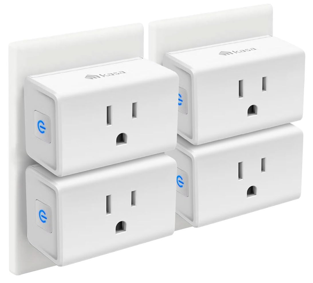 Plug Mini 15A, Smart Home Wi-Fi Outlet Works with Alexa, Google Home & IFTTT, No Hub Required, UL Certified, 2.4G Wifi Only, 4-Pack(Ep10P4) , White