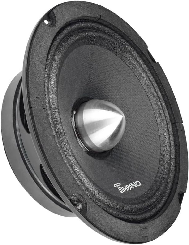 Timpano 6.5 Midrange Speaker TPT-MR6-4 Bullet 500 Watts, 4 Ohm, Shallow Mount 6.5 Inch Speakers PRO Audio Mid Range Loud Speaker (Single)