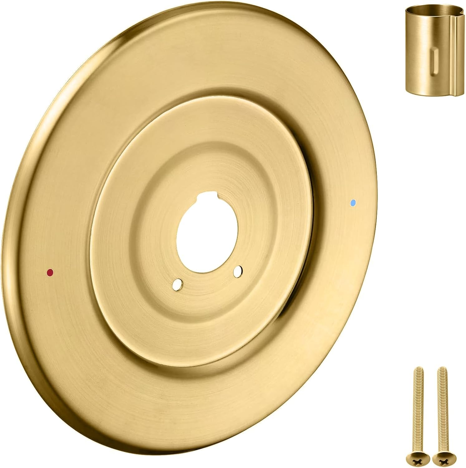 Shower Handle Cover Plate, Brushed Gold,For One-Handle Tub and Shower Faucets, E