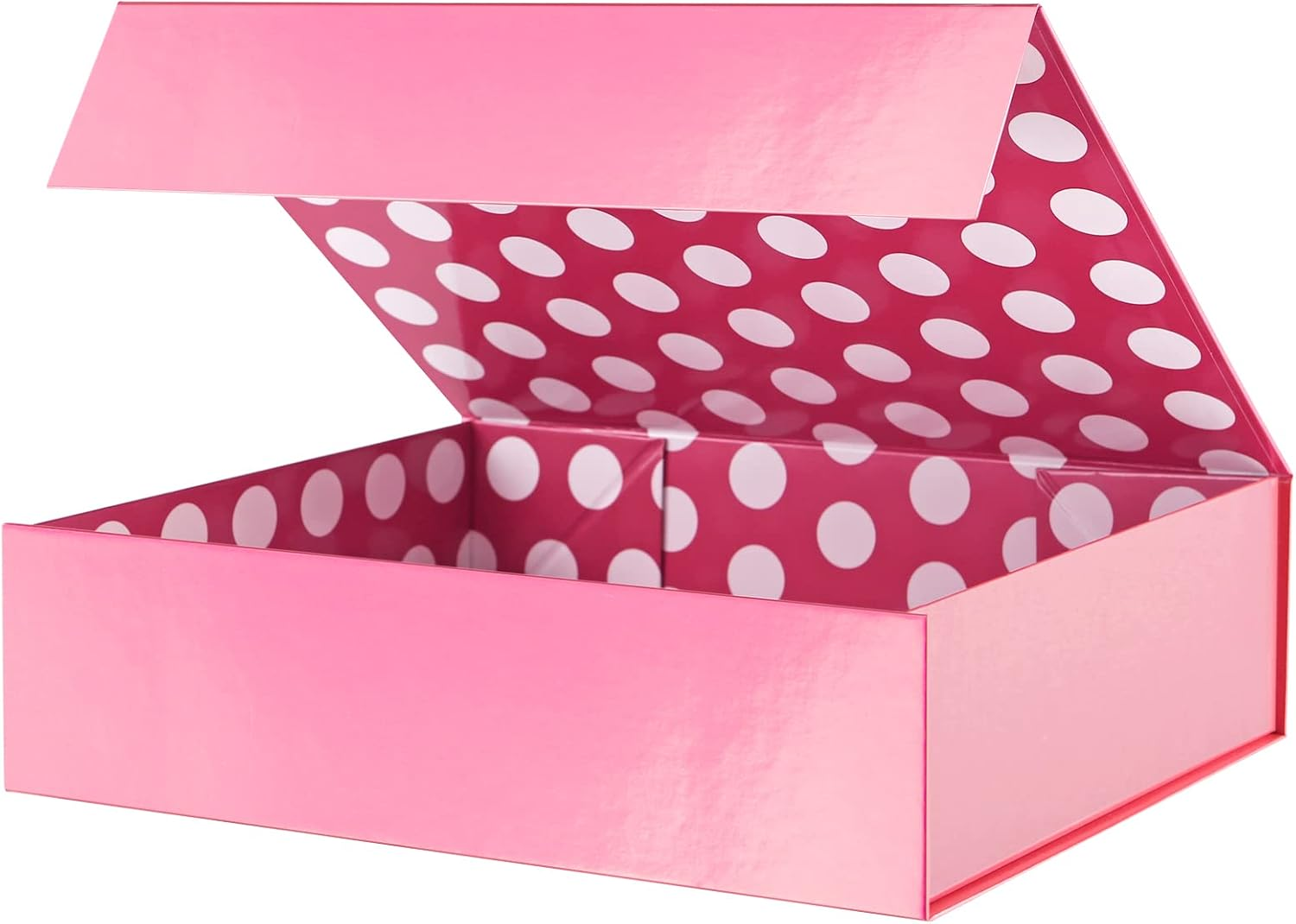Gift Box 13x9.7x3.4 Inches, Large Pink Gift Box with Lid for