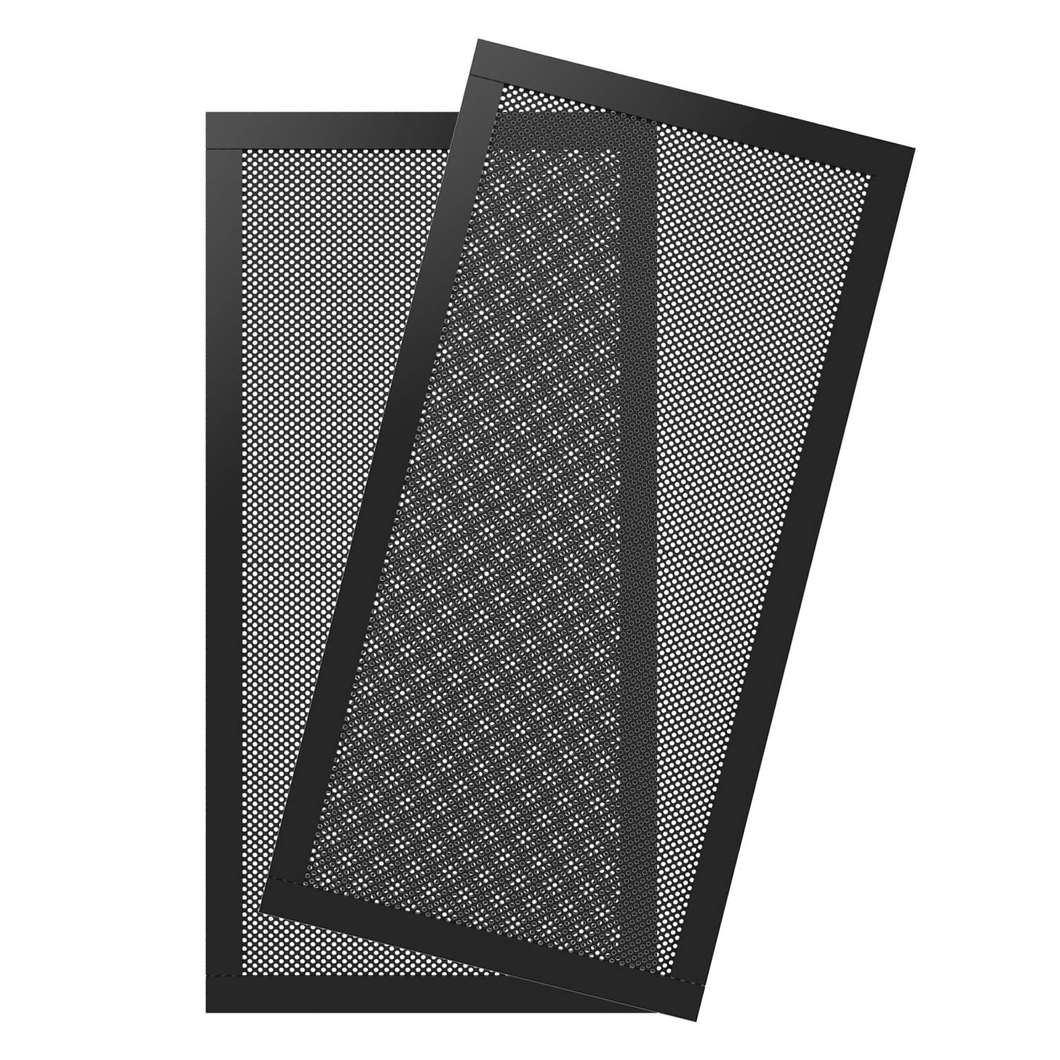 120 X 240Mm Dust Filter for Computer Cooler Fan, [2 Pack] Magnetic Frame PC Fan Dust Mesh PC Cooler Filter Dustproof PVC Cover Computer Fan Grills - Black