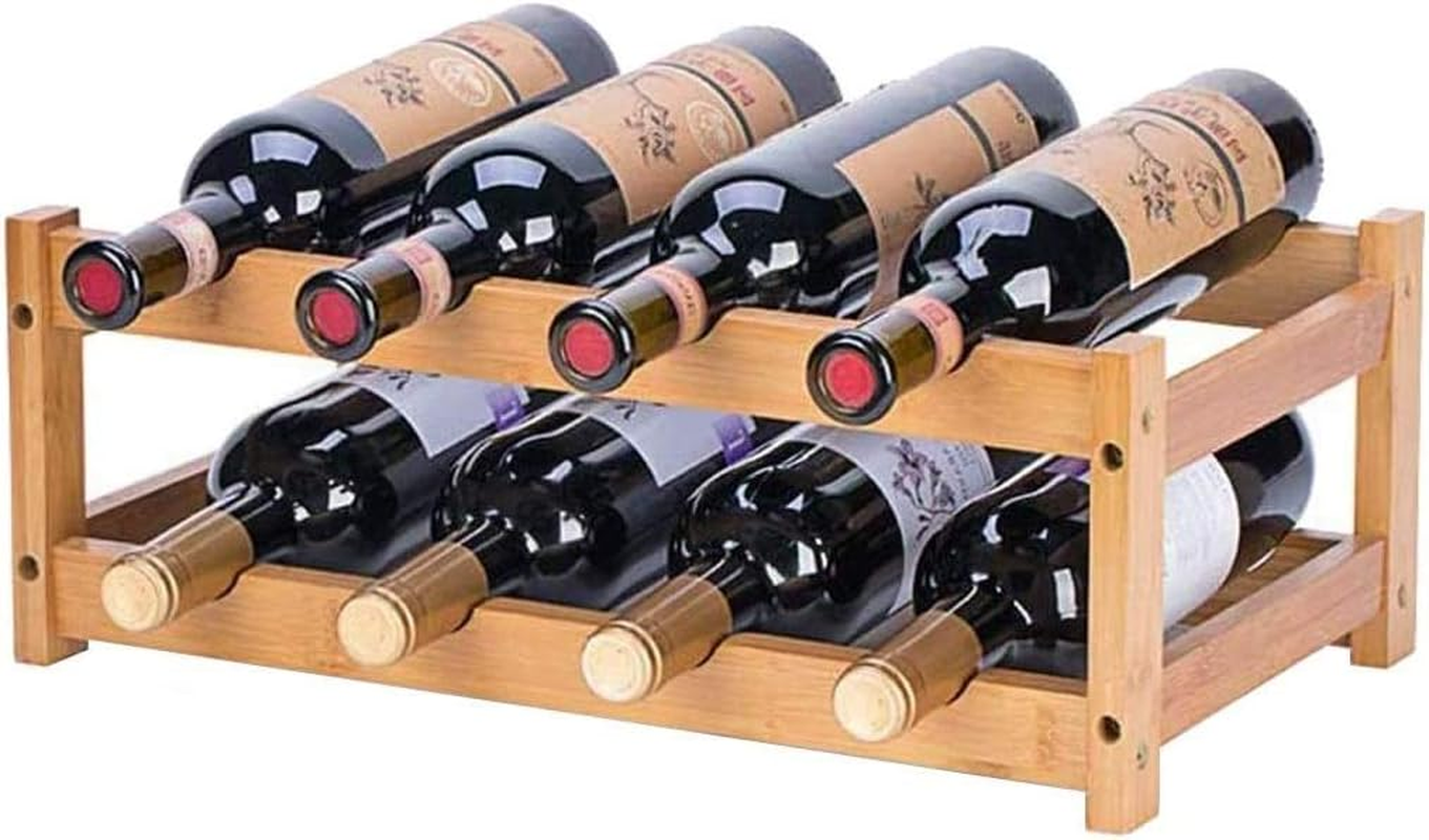 RIIPOO Wine Rack for Countertop & Cabinet 2 Tier - Versatile Bottle Holder for Bar, Pantry, or Refrigerator Storage