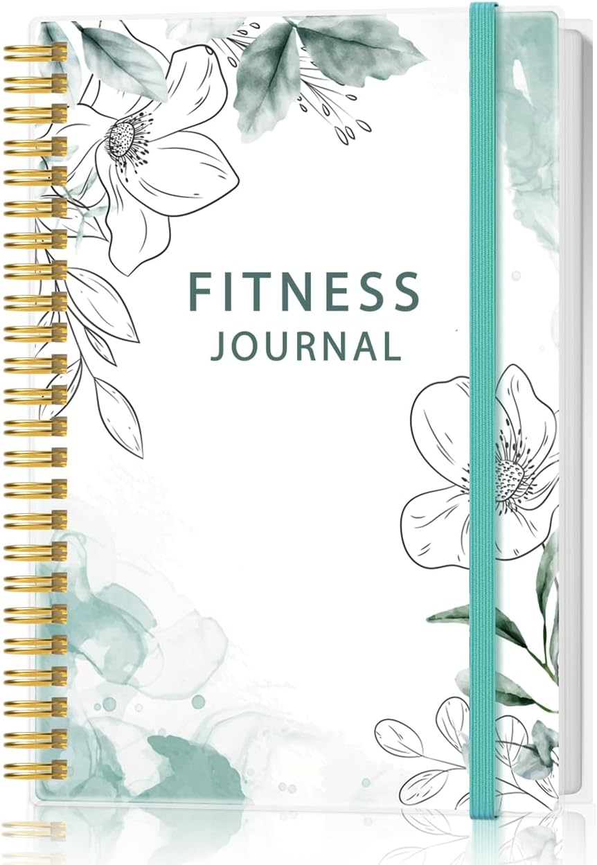 Fitness Journal for Women & Men - A5 Workout Journal/Planner Daily Exercise Log Book to Weight Loss, Gym, Muscle Gain, Bodybuilding Progress - Daily Personal Health & Wellness Tracker, Spiral-Bound,
