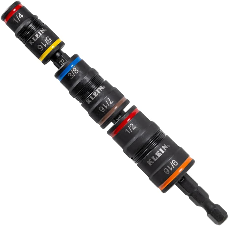 32933  32933 Impact Driver, SAE 7-In-1 Impact Rated Socket Set, 3 Flip Sockets with 6 Hex Driver Sizes and 1/4-Inch Bit Holder, 5-Inch Shaft