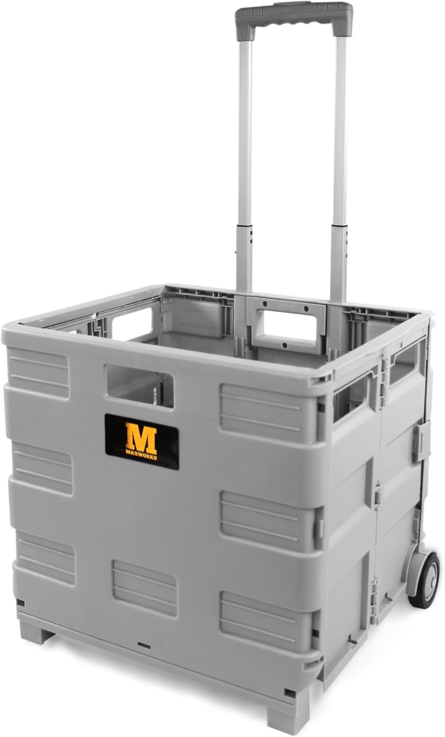 Carrito de compras plegable y rodante con ruedas gris multifuncional 50704