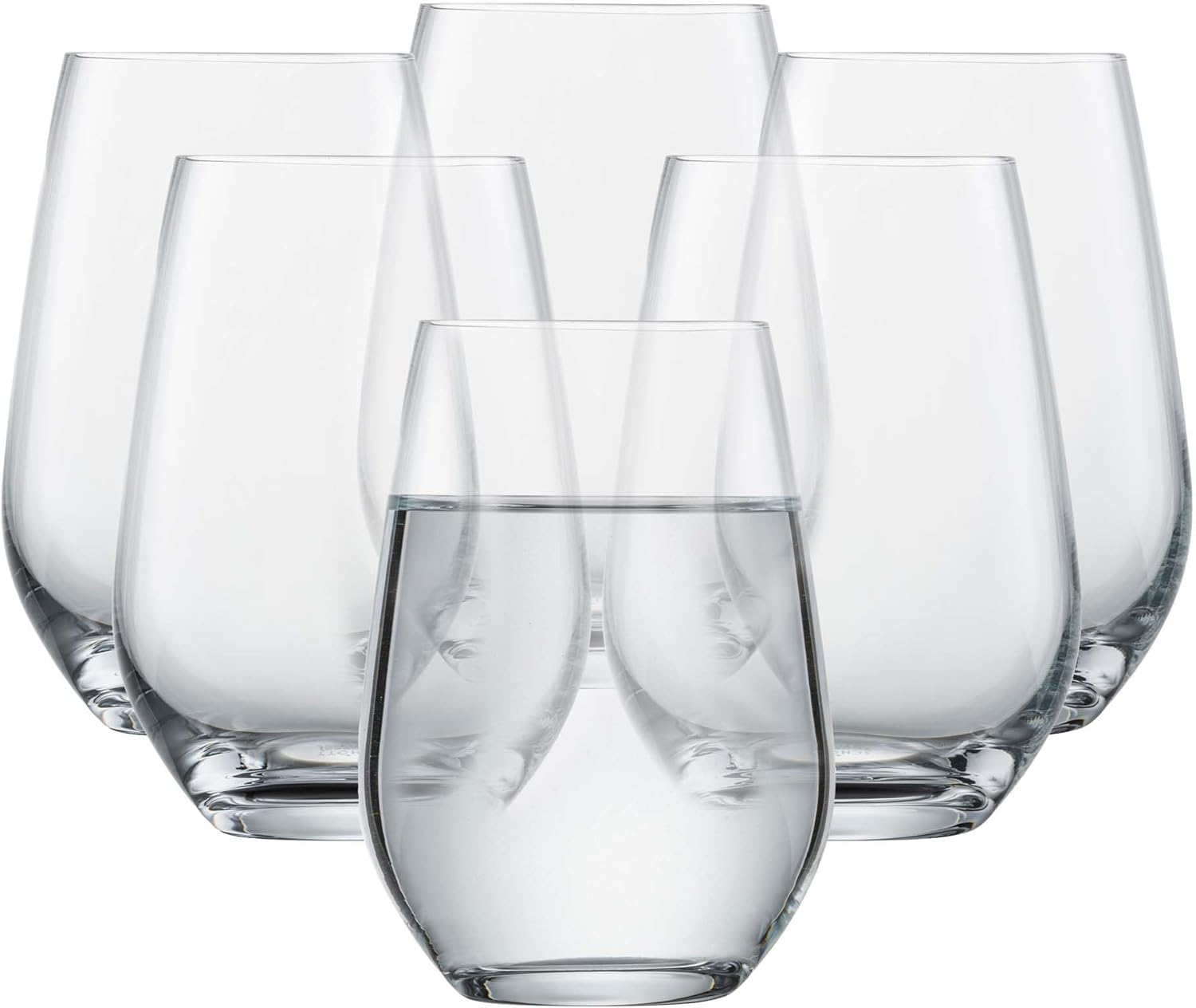 Forté Universal Tumbler (Set of 6), Versatile Drinking Glasses, Dishwasher-Safe Tritan Crystal Glasses, Made in Germany (19 Ounce)