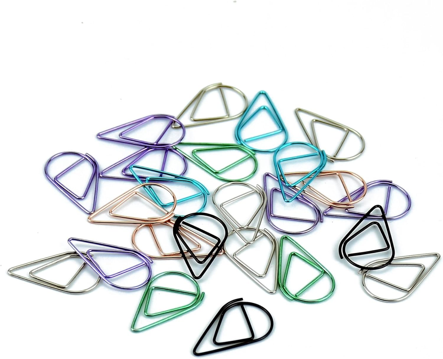 50Pcs Small Golden Paper Clips, Water Drop-Shaped Paperclips Bookmarks for Of... - Picture 8 of 16
