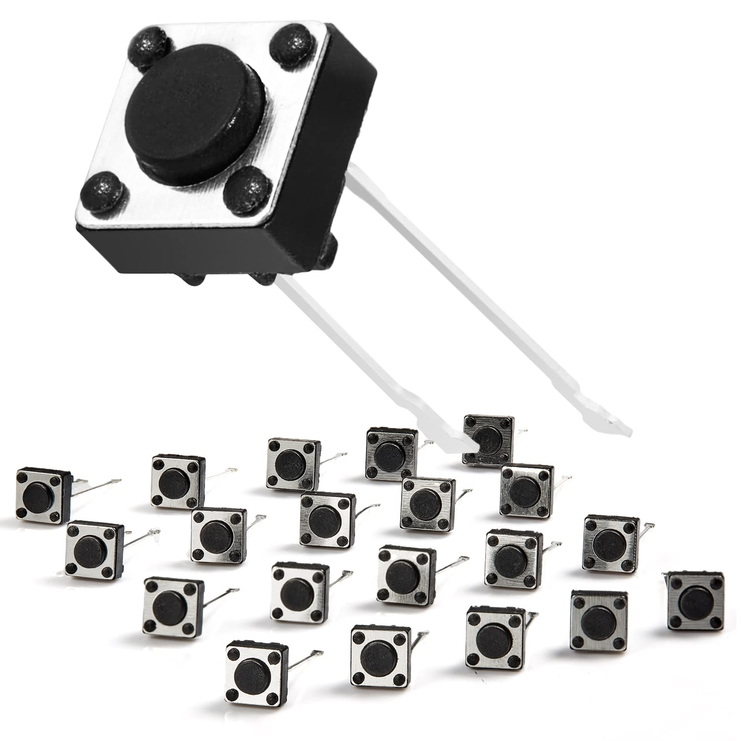 Chanzon Tactile Tact Push Button Switch 6X6X4.3Mm Micro Momentary Tact Switch 2 Pin 20Pcs SPST Dip Touch Switch Pushbutton Switches for Breadboard Arduino PCB Electronic Circuit Board