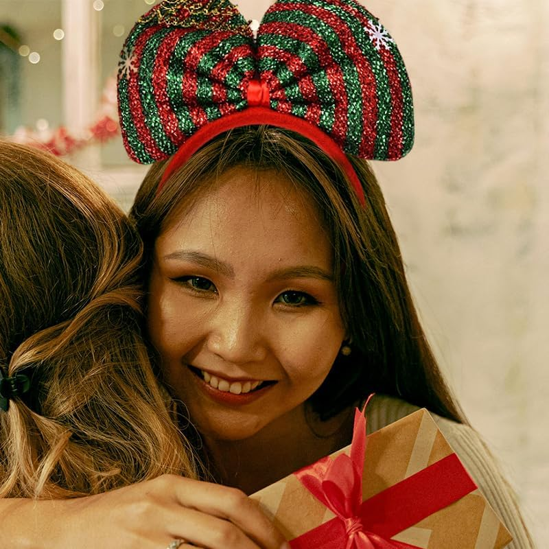 Big Christmas Hair Bow Hairband Christmas Tree Headband Xmas Ornaments Christ... - Picture 8 of 15