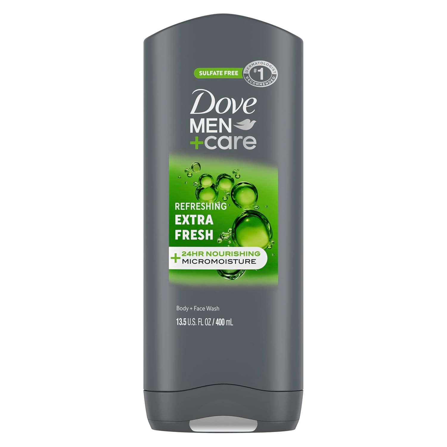Dove Men+Care Body and Face Wash Refreshing Extra Fresh Body Wash for Men with 24-Hour Nourishing Micromoisture Technology 13.5 Oz