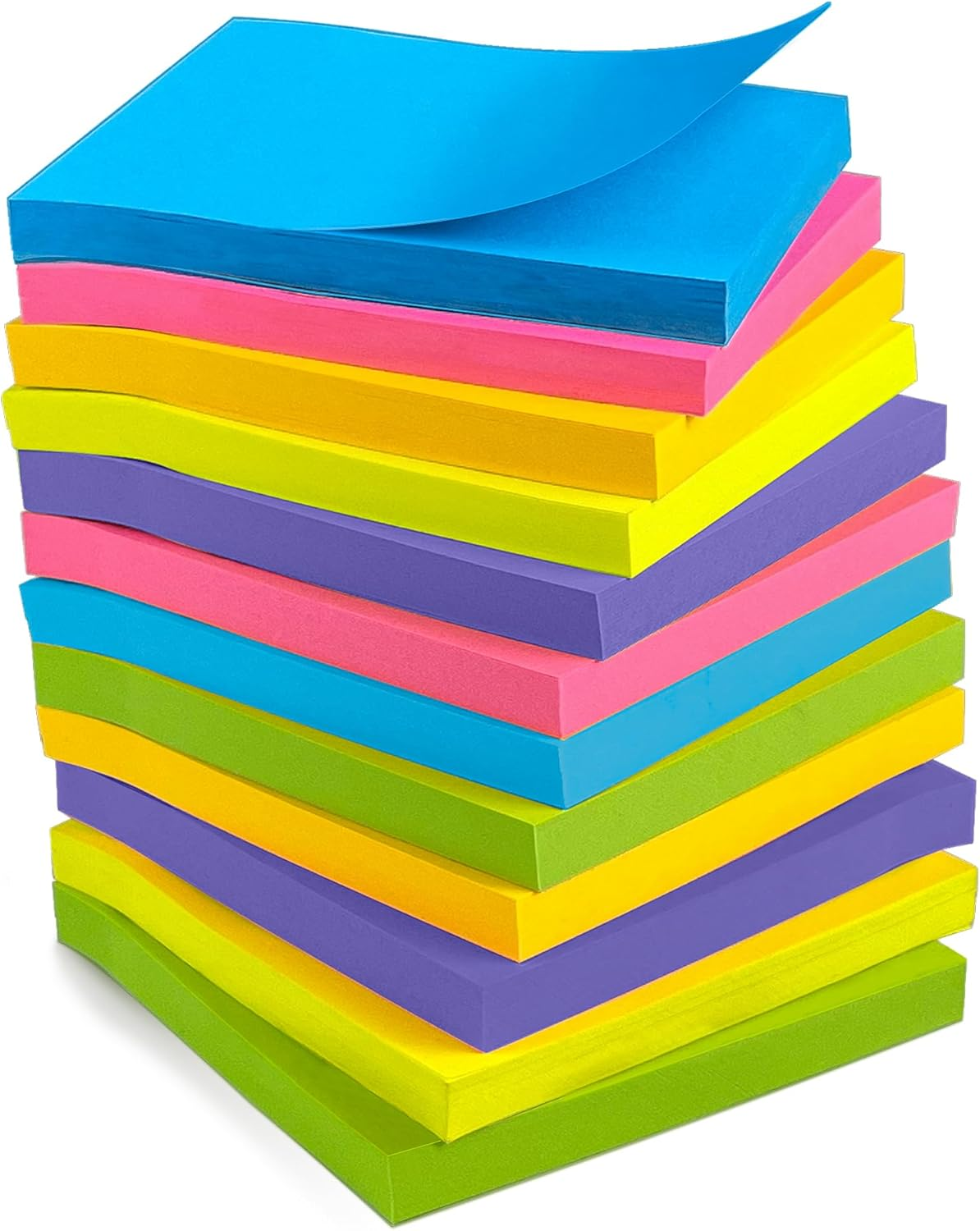 Post It Notes Pop-up, Sticky Notes, 3x3 Inches, 12 Pads, Bright Colors Self-st..