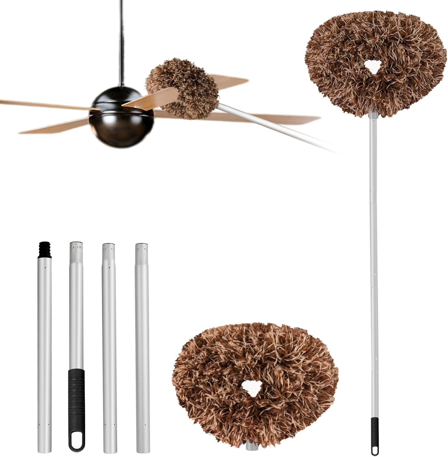 Ceiling Fan Cleaner Duster Reusable Microfiber Ceiling Fan Blade Cleaner Remo... - Picture 8 of 25