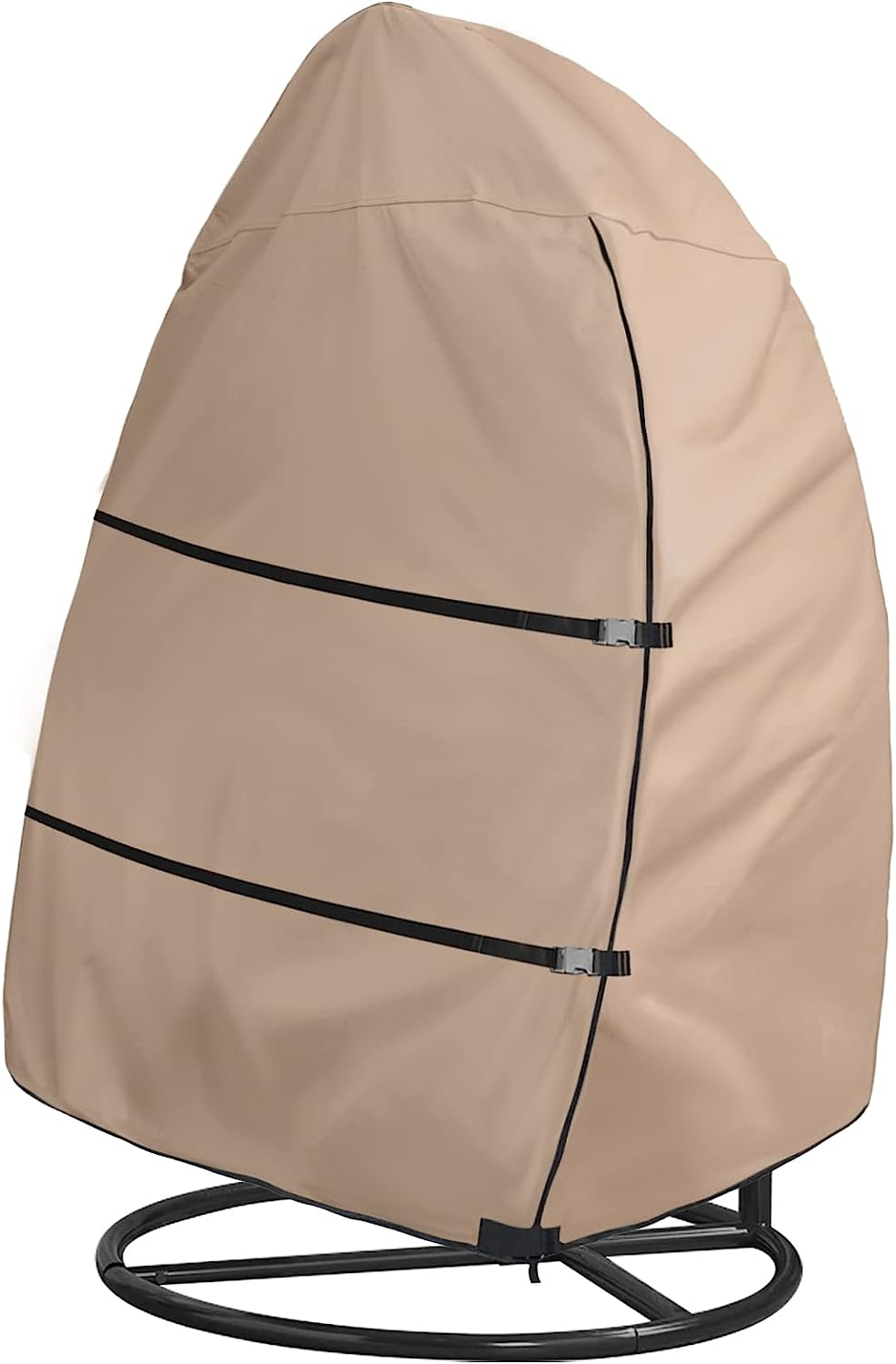 ULTCOVER Patio Hanging Egg Chair Cover - Waterproof Outdoor Double Seat Swing Egg Chair with Stand Cover 66W X 43D X 68H Inches