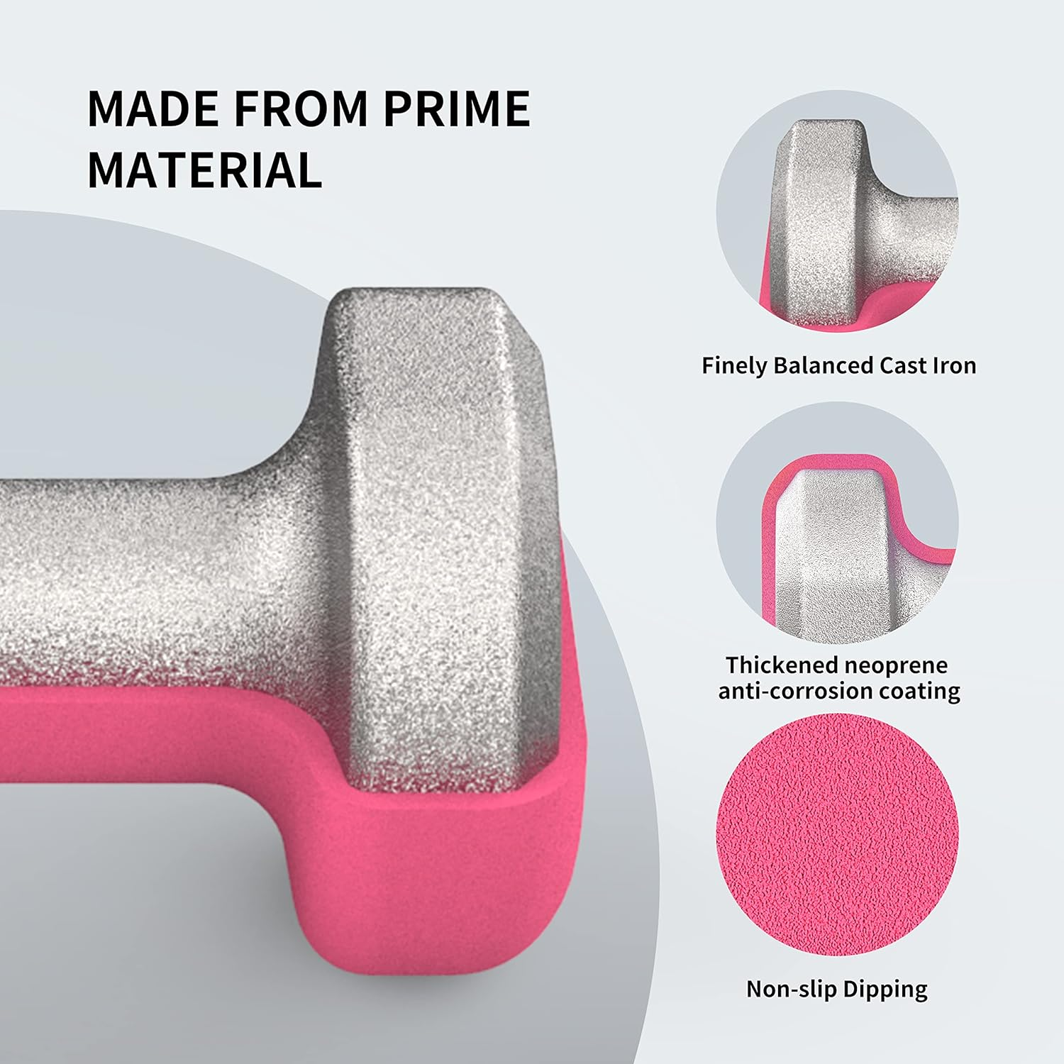 PROIRON Dumbbells Anti-Slip Neoprene Dumbbell Soft-Touch Grip Hand Weights Ho... - Picture 4 of 20