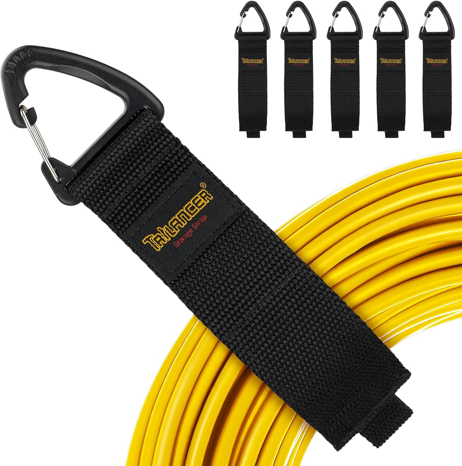 Extension Cord Organizer and Hanger (6-Pack), Hook-and-Loop Storage Straps with Triangular Buckle to Hang on Walls for Cables, Wires, Rope, Hoses, Organization for Home, Garage or Workshop