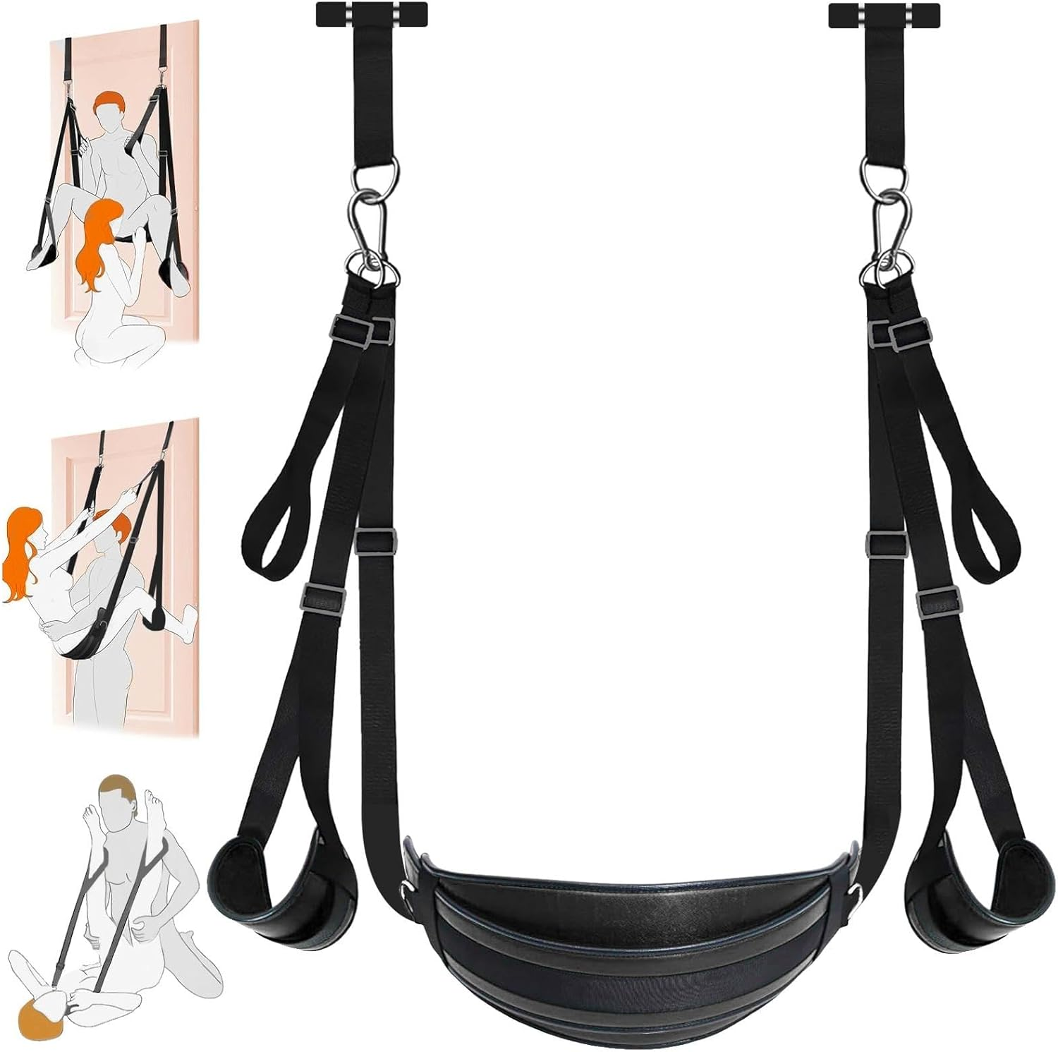 Manette per Coppia Manette Sexishop Manette Sexyshop Sexytoysys Donna Coppia Giochi per Coppie Giochi Erotitici Sexy per Coppie Altalena Sospesa Regolabile Pelle Nere