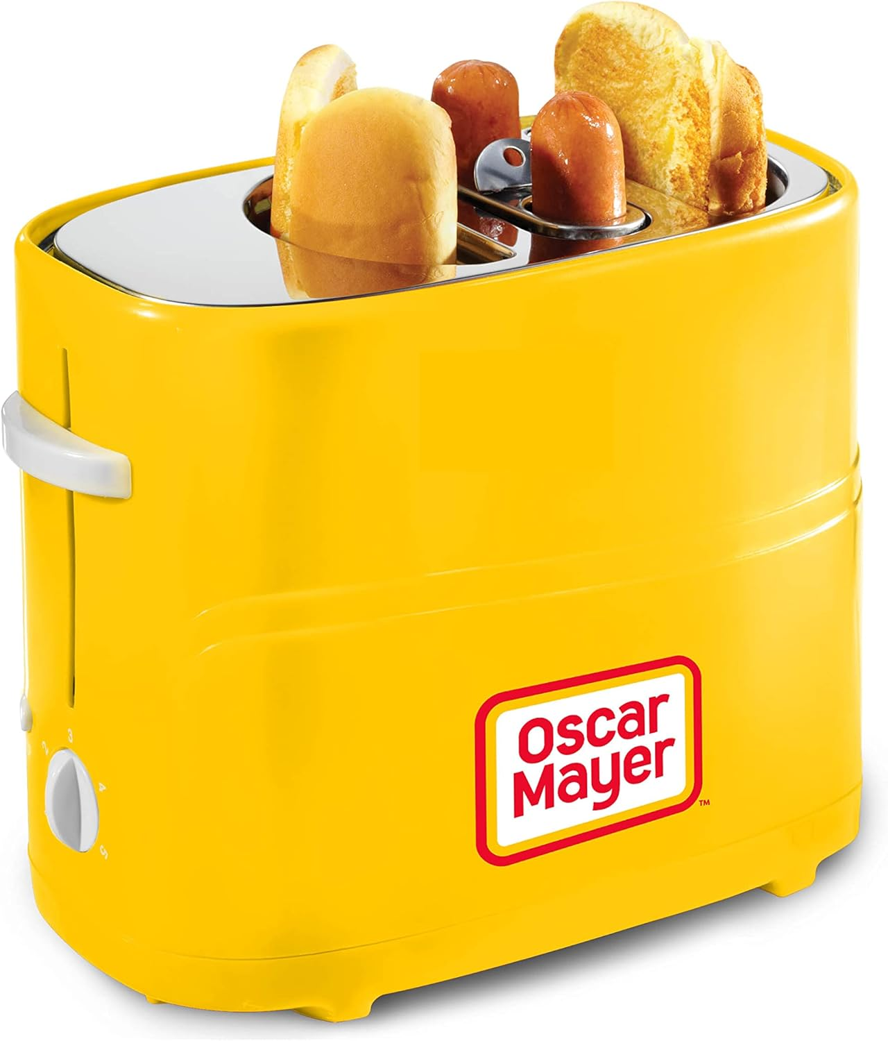 Tostadora Oscar Mayer 2 Salchichas Pan Pinzas Pollo Pavo Vegano Chorizo Amarillo