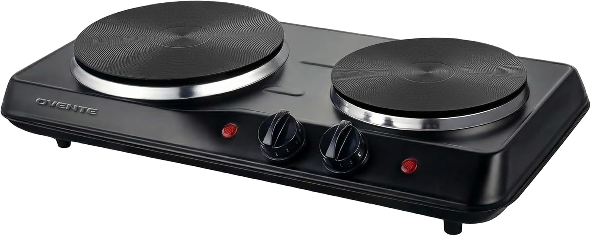 OVENTE Electric Countertop Double Burner, 1700W Cooktop with 7.25