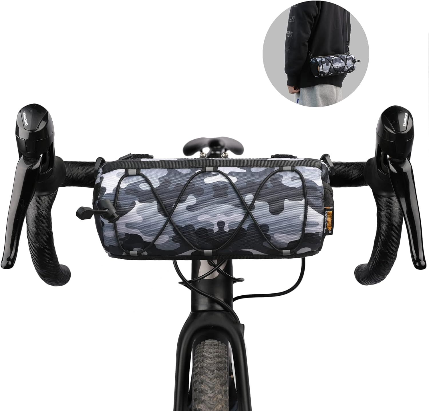 Rhinowalk Bike Handlebar Bag Bicycle Front Bag Shoulder Bag Storage Bag with ... - Picture 11 of 20