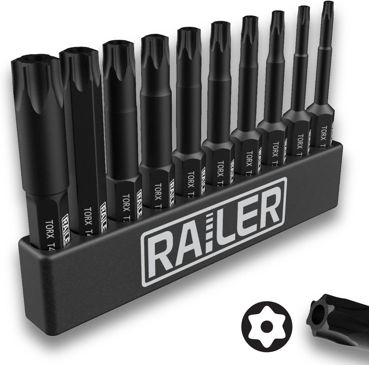 10% Off on 10PC Tamper Proof Torx Bit Set S2 Steel T8-T45 Security Star ...