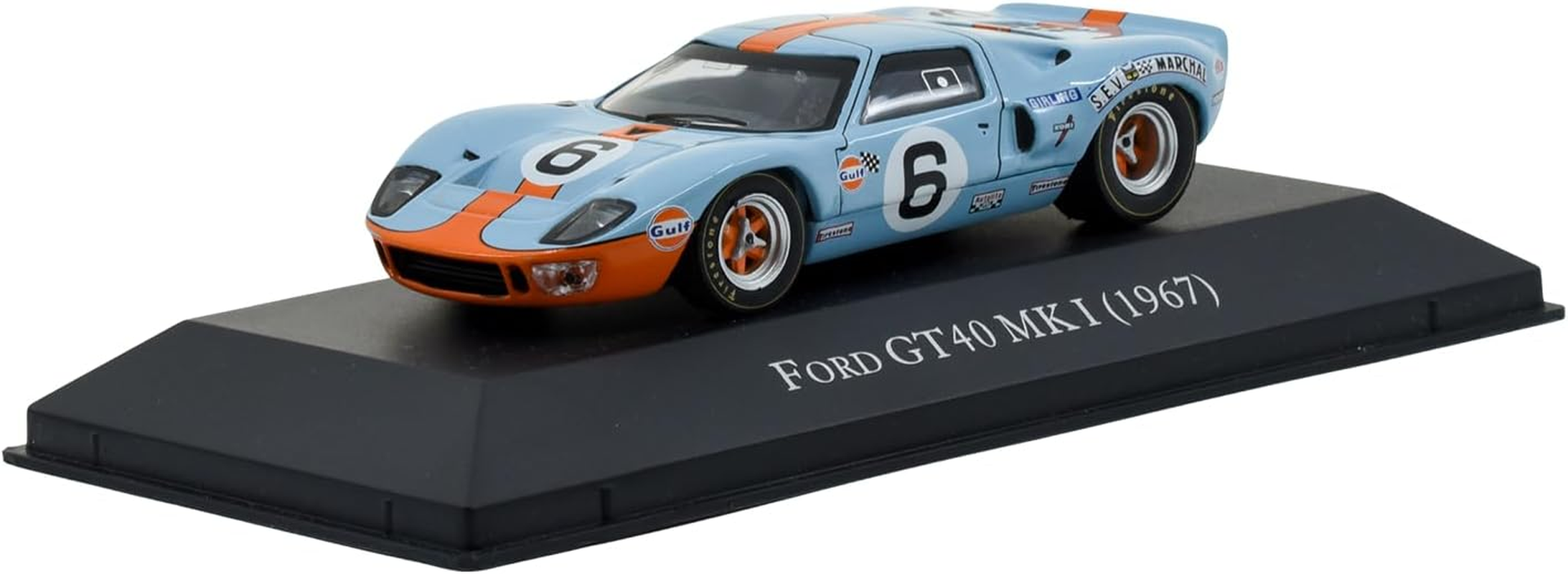 Classic 1:43 American GT40 MK 1 1967 Diecast Car - Collectible Legendary Vintage Model with Display Base & Precisely Crafted for True Collectors