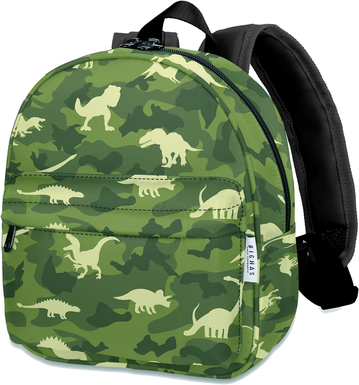 Lightweight Toddler Kids Backpack with Chest Strap For Boys and Girls, Preschool Kindergarten 3-6 Years Old 30 Colors (Dinosaur/Green Camouflage)