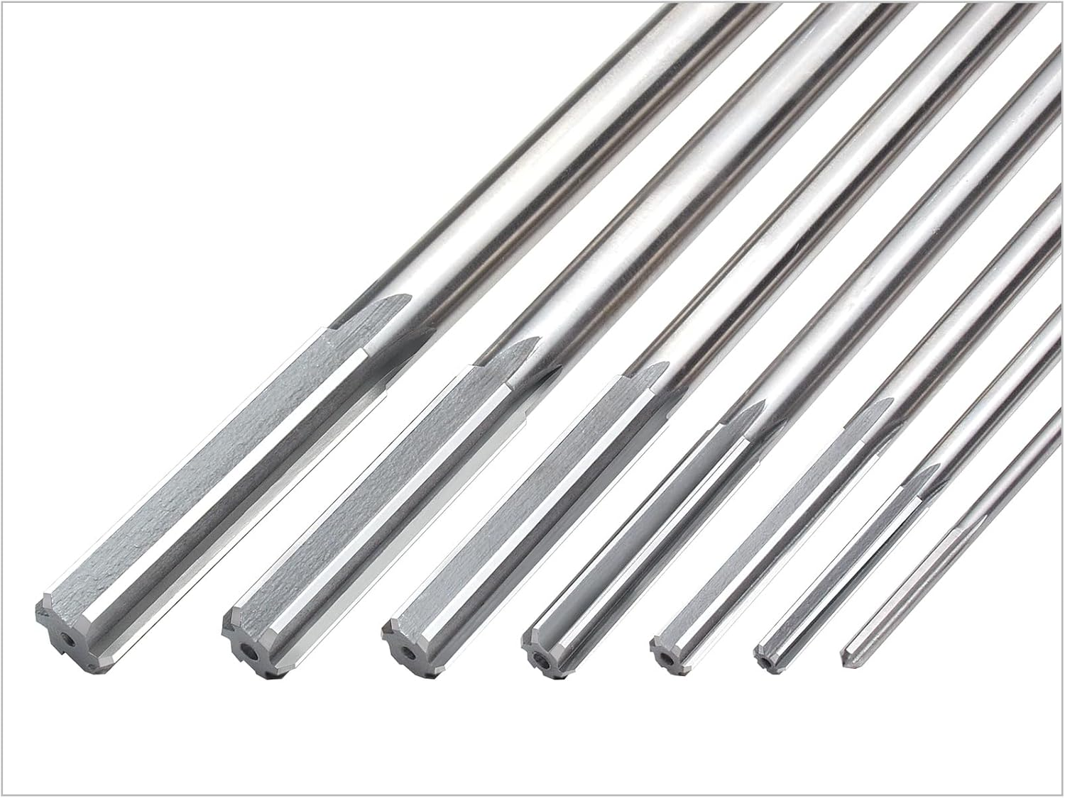 7-Piece HSS Chucking Reamer Set, 1/8 Inch - 1/2 Inch
