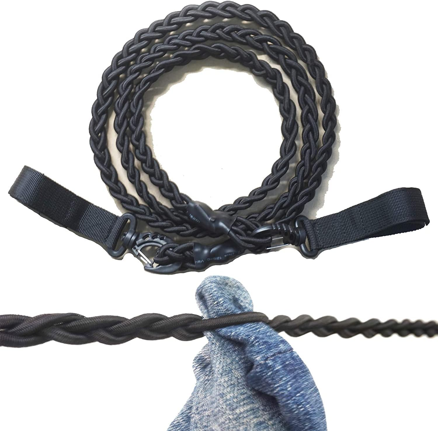 Clothes Line, Clothes Drying Rope Portable Travel Clothesline for Indoor Outdoor Laundry , Windproof Clothes Line, Hanger for Camping Travel & Home Use - No Hanger Hook Needed