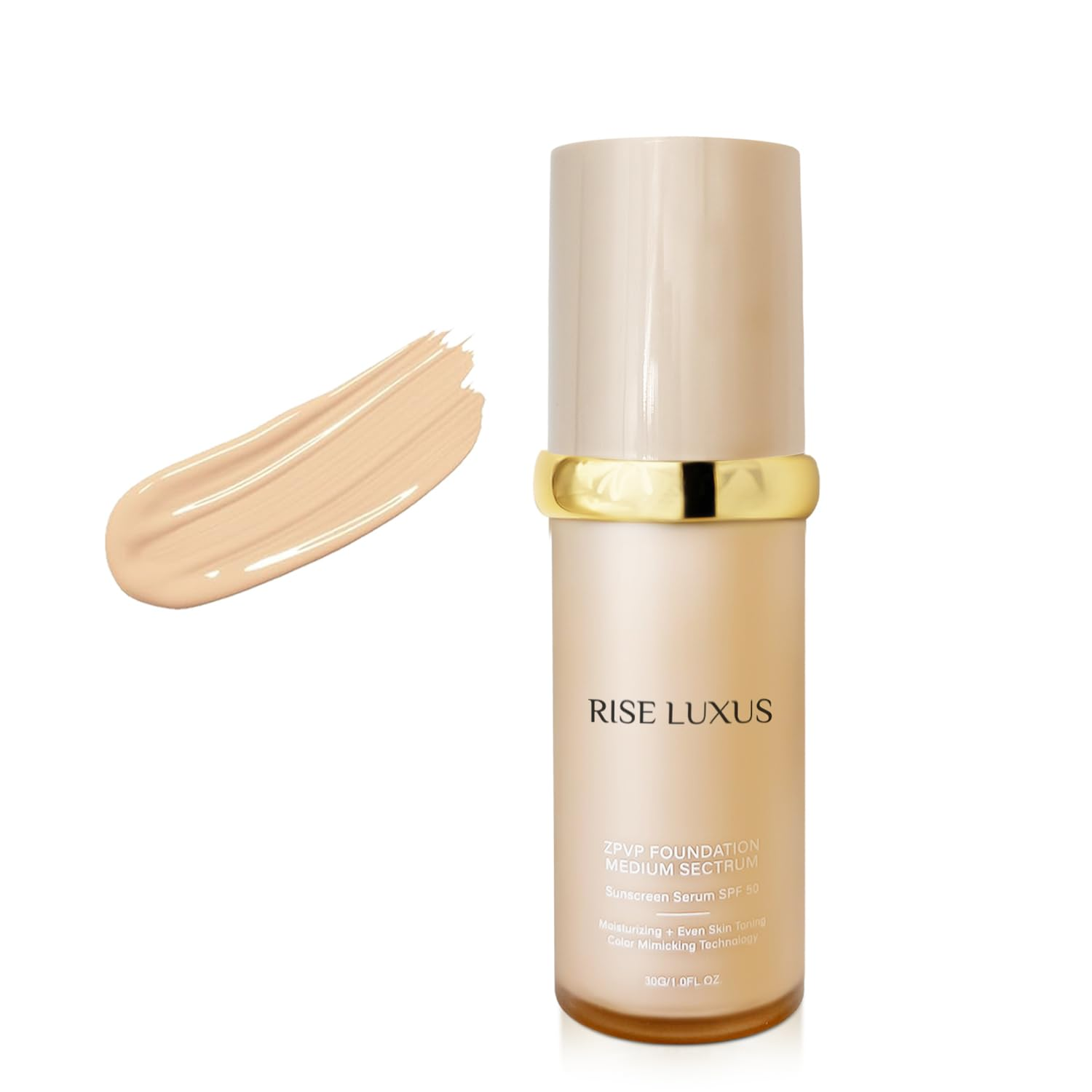 Rise Luxus Ultrablend 4 in 1 Foundation, Match Skin Color Changed Foundation Liquid with Spf 50, Waterproof for Makeup