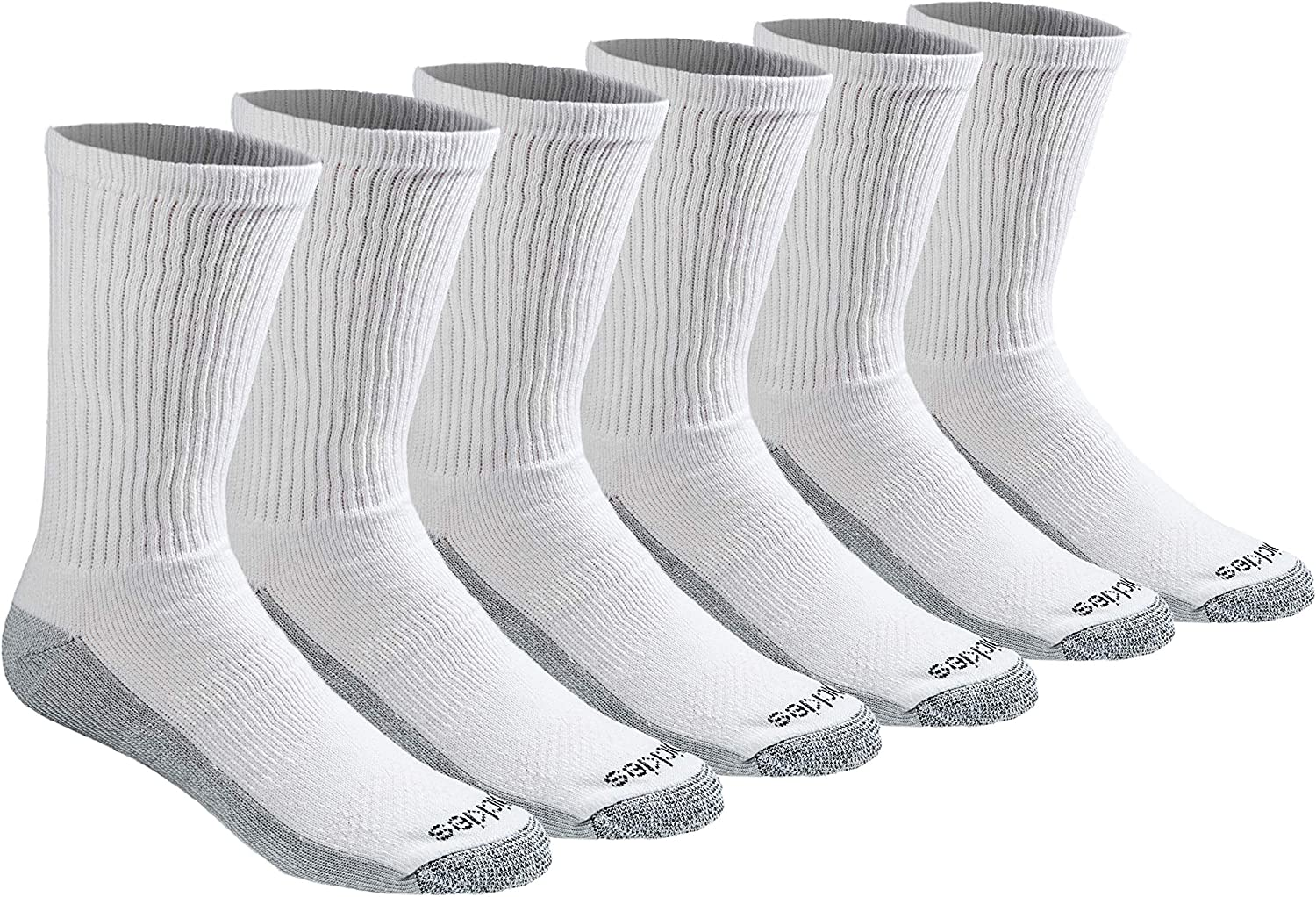Men'S Dri-Tech Moisture Control Crew Socks 6 Pack Shoe Size 12-15