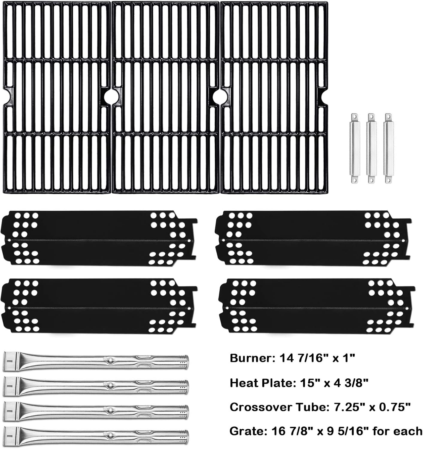 Grill Replacement Parts for Charbroil 463436215, 463436213, 463436214, 467300115, G432-001N-W1, G432-Y700-W1, G432-0096-W1, 16 7/8