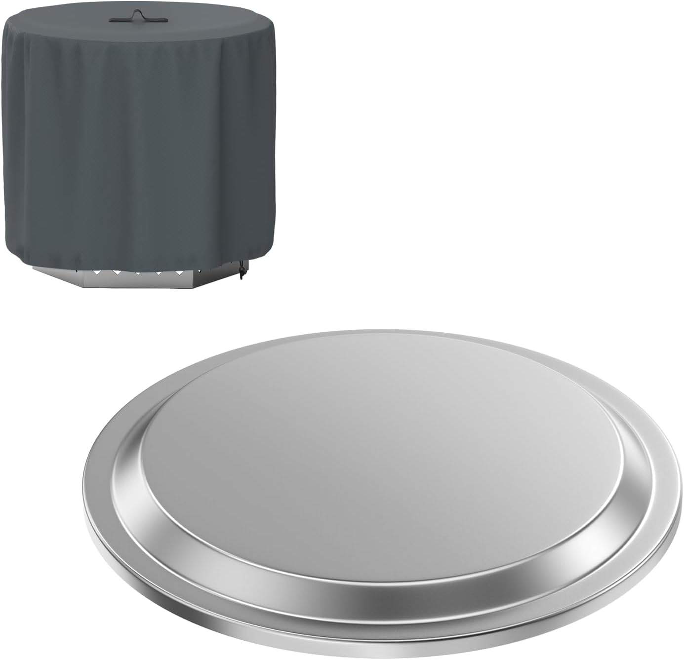 Fire Pit Lid with Cover for Solo Stove Bonfire 2.0 Fire Pit,Stainless Steel Firt Pit Lid with Fire Pit Cover for Solo Stove Bonfire 19.7